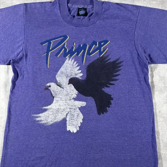Vintage 1984-85 Purple Dove Prince and The Revolution Tour T-Shirt Size Medium - Picture 2 of 7
